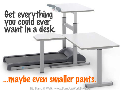 Sit and Stand Desk with Treadmill