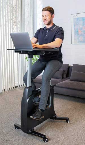 Flexispot Deskcise Pro with Attachable/Removable Desk - use While Cycling or as a Standing Desk!