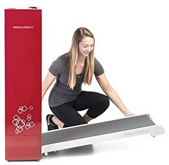 Spacewalker Compact Treadmill Desk that Folds Up Flat and is Easy to Move (on Wheels)