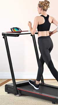 GoPlus Treadmill Desk with Desktop Attachment, Bluetooth Speakers, High Power Motor and More