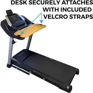 Bamboo Treadmill Desk Attachment with Velcro Straps