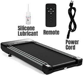 Incline Under-Desk Treadmill Package with Remote Control and Silicone Belt Lubricant
