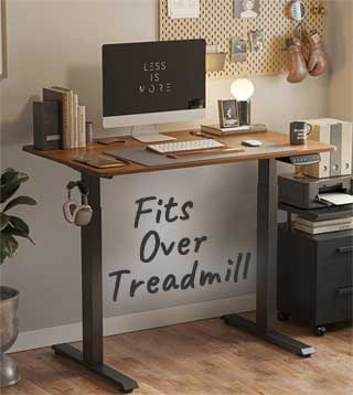 Adjustable Electric Standing Desk Fits Over Treadmill to Create Walking Workstation